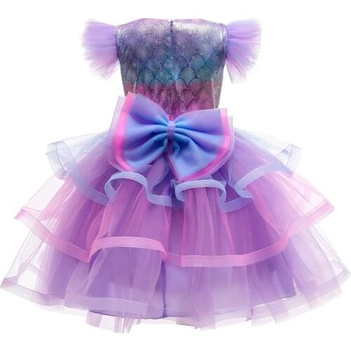 Girls dress mermaid pettiskirt christmas party cake dress 2021 new childrens dress birthday party dress