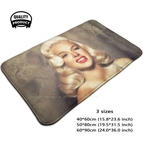 Diana Dors Movie Icon Door Mat Foot Pad Home Rug Diana Dors Pinup Actor Actress Movie Film Celebrity Vintage Classic Star