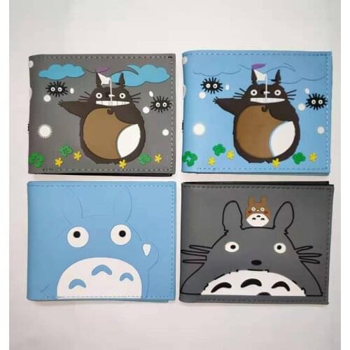 Lovely Anime Cartoon Totoro Purse carteira Wallets Dollar Price Card Holder Bag Creative Gift for Kid Men Women PVC Short Wallet
