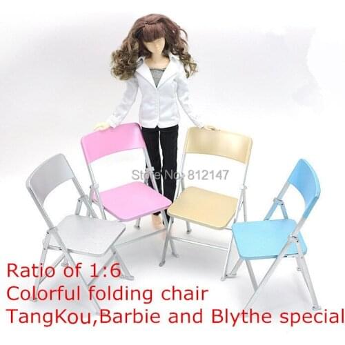 Colorful folding chair 10 pieces Color random (suitable for 1/6 doll ,tang kou ,blythe )