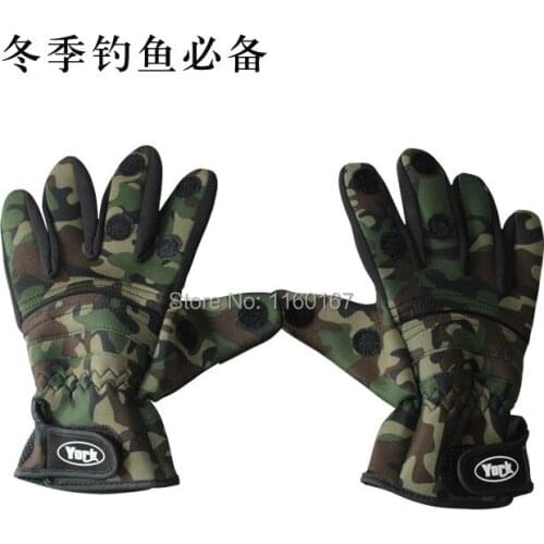 Fishing Fishing with thick winter gloves durable waterproof gloves antifreeze special fishing gear factory direct foreign orders