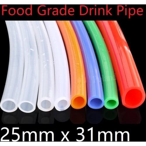 25x31 Silicone Tube ID 25mm OD 31mm Flexible Rubber Hose Thickness 3mm Fo Grade Soft Milk Beer Drink Pipe Water Connector