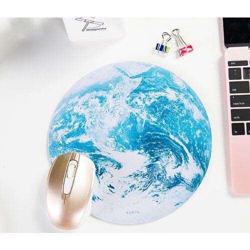 Alfombrilla de ratón redonda antideslizante de goma de 22cm, suave y cómoda alfombrilla de ratón creativa para Gaming, alfombril