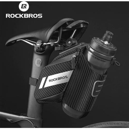 ROCKBROS 1.5L Bicycle Bag Rainproof Saddle Bag Reflective Bike Bag Shockproof Cycling Rear Seat Pocket MTB Bag Accessories
