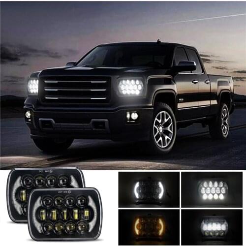 7x6 5x7 inch Rectangular Sealed Beam LED Headlight with DRL for Jeep Wrangler YJ Cherokee XJ Car Light Accessories