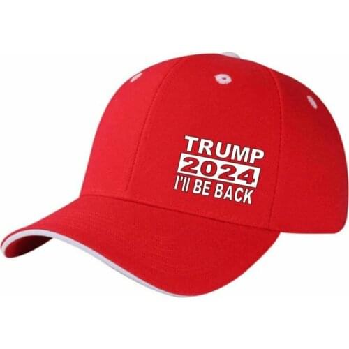 Trump 2024 I'll Be Back President United States Red Hat Cap