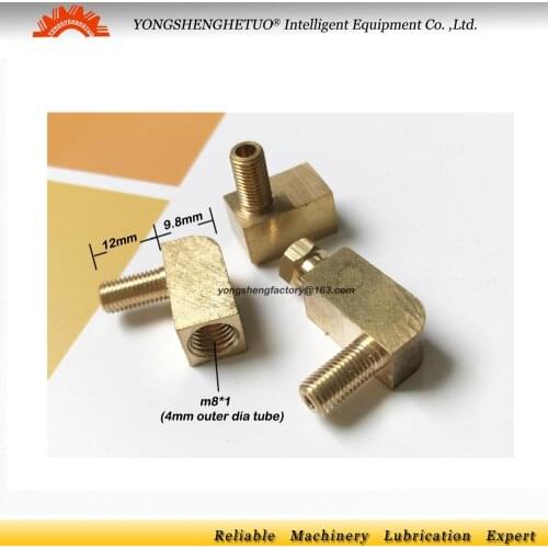 Lengthen 12mm male thread Right angle Brass Connector elbow adaptor coupling PL for 4mm outer dia tube