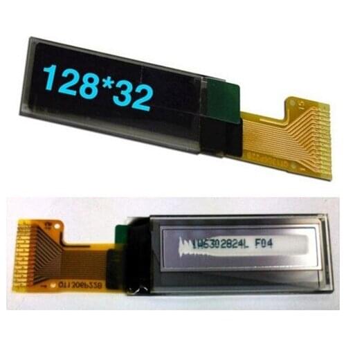 0.91 inch 15PIN Blue OLED Screen SSD1306 Drive IC 128*32 SPI Interface
