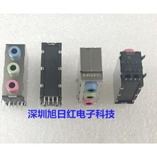 10pcs LOTES motherboard audio interface audio audio socket three mouth sound card 3 hole interface glossy 13P connector/socket