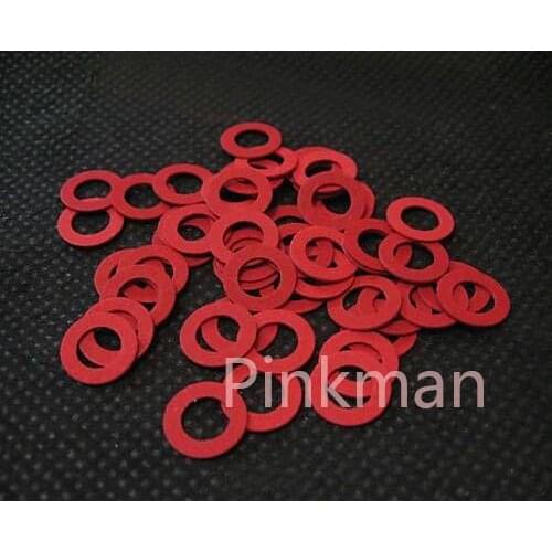 1000 Pcs M4.5 4.5mmx7.5mmx1.2mm Red Insulating Fiber Washer