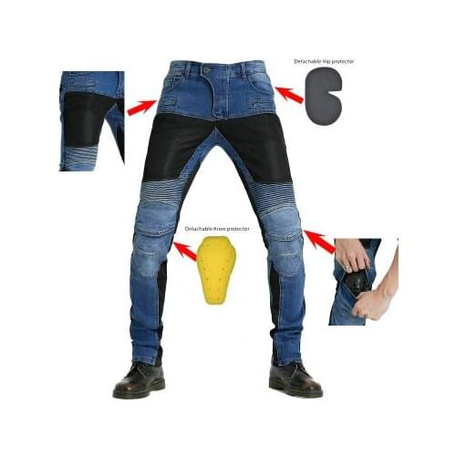 2020 skinny jeans Motorcycle Jeans Fashion Men Women Black or blue motorcycle blue Jeans Motorcycle Racing Slim Pants With Pads