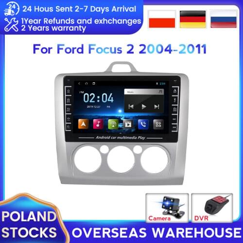 Android IPS For Ford Focus 2 Exi AT 2004 2005 2006 2007 2008 2009 2010 2011 GPS Car Radio MP5 Player 2 din Wifi DVR