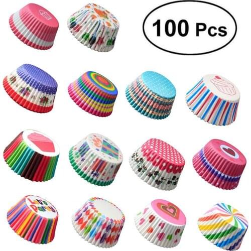 100Pcs Lovely Cupcake Cake Paper Cup Baking Chocolate Glutinous Rice Tray Decor