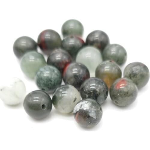 African Blood Stone Beads Natural Stone Round Loose Beads Needlework for Jewelry Making 8mm DIY Bracelet