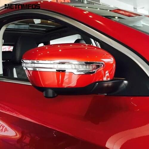 For Nissan Qashqai Rogue Sport 2014-2020 2021 Chrome Rear View Side Door Mirror Strip Cover Trim Reflective Sticker Accessories