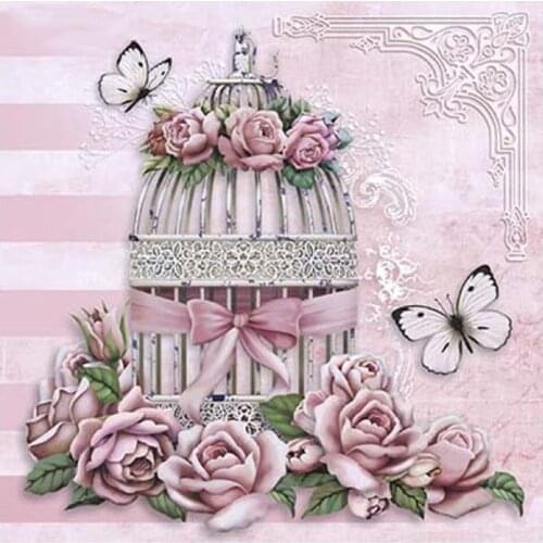 Dpsprue 5D Diamond Painting Full Square Round Of Rhinestones Diamond Embroidery Flower Butterfly Diamond Mosaic Home Gift