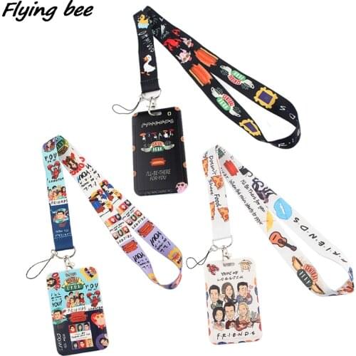 Flyingbee X1374 Hot TV Show Friends Lanyard Card Holder Student Hanging Neck Phone Lanyard Badge Subway Access Card Holder