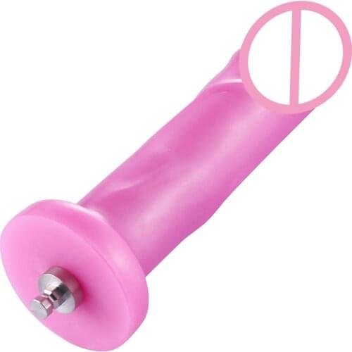 Hismith 6.7" Pink Smooth Silicone Dildo 5.9" Insertable 1.4" Diameter Small Penis For Quick Air/KlicLok Sex Machine