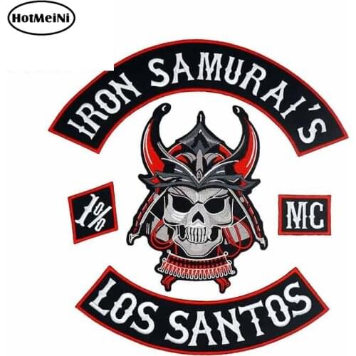 HotMeiNi 13cm x 12.5cm For IRON SAMURAIS LOS SANTOS Car Sticker The Whole Body Personality Creationary Waterproof Decal