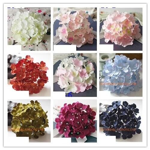 23 colors 100PCS 15CM artificial hydrangea flower head diy wedding bouquet background wall arch festival supplier decoration