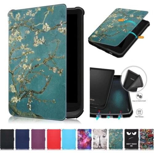 TPU Leather Case For Pocketbook 616 627 632 6'' Ereader Book Case For PocketBook Basic Lux 2 book Touch Lux 4 Cover Case+Gift