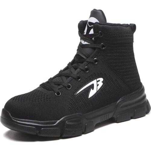 Mens Winter Boots Safety Boots Steel Toe Safety Shoes Military Boots Lightweight Safety Work Boots Anti-smashing Ankle Boots 48