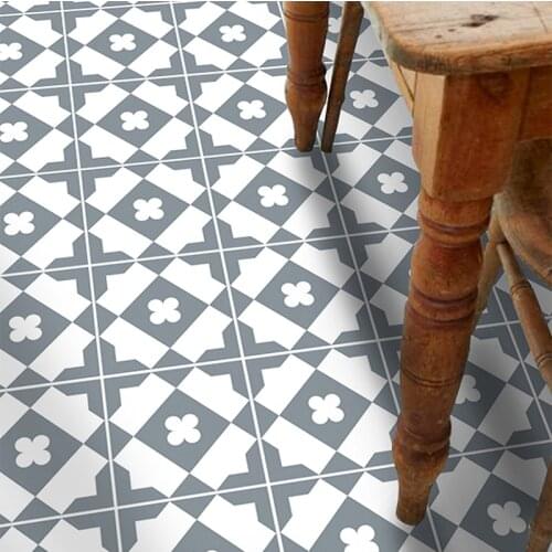 Wall Tiles Floor Stickers Kitchen Oil Proof Wall Stickers Wear-resistant Walkable Floor Tile Stickers Non-slip DIY Floor Decal