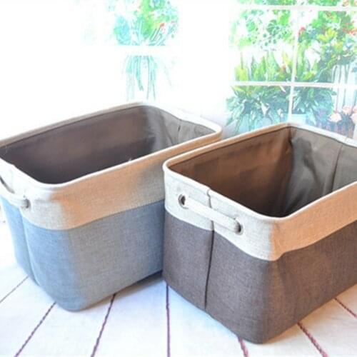 Toys Organizer Box Desk Storage Jute Holder Jewelry Cosmetic Stationery Case Home Clothes Bag