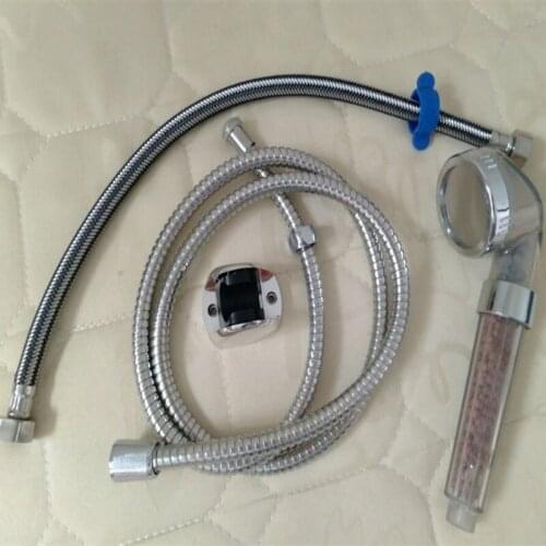 Full set shower accessary Multi functions Spa shower head soft hose bracket powerproof wall pressure relief valve power socket