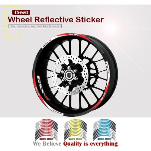 Strips Motorcycle Wheel Tire Stickers Car Reflective Rim Tape Motorbike Bicycle Auto Decals FOR SUZUKI GSXS GSX-S 750 1000