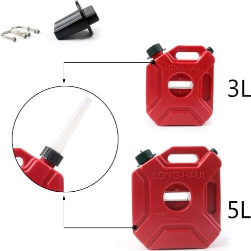 Areyourshop 3L/5L Portable Jerry Can Gas Plastic Fuel Tank Petrol ATV UTV Motorcycle/Car Gokart Cans Gas Oil Diesel Tank