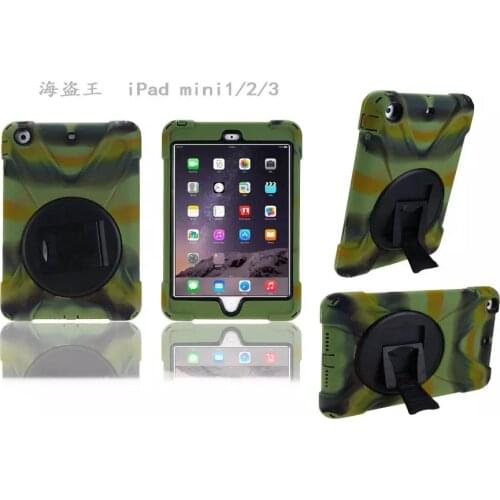 Cover For iPad mini 1/2/3 Shockproof Kids Protector Case For Apple iPad mini 3 Heavy Duty Silicone Hard Cover kickstand Case