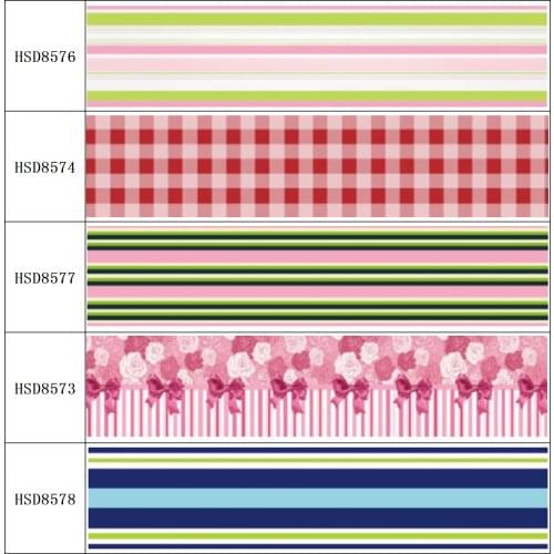 22MM 25MM 38MM 50MM 75mm Printed Pattern on Grosgrain Ribbon for diy ribbon