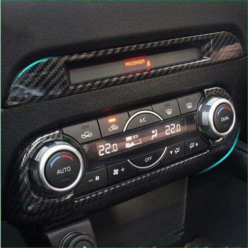 Car-styling Interior Dashboard Central Air Conditioning And Seat heating Control Panel Cover Trim For Mazda CX-5 CX5 2017 2018