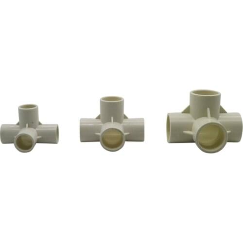 1PC Three-Dimensional Cross Tee Connector Inner Diameter 20mm,25mm,32mm PVC Pipe Fittings Home Garden Irrigation Water Connector