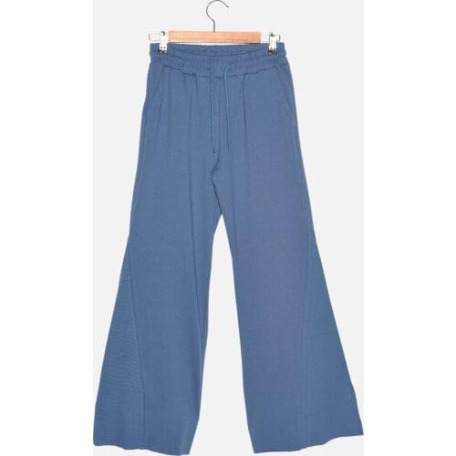 Trendyol Black Bell-Bottomed Detailed Knit Sweatpants TWOAW20EA0005