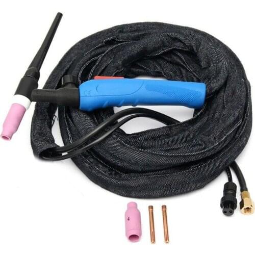 Argon Air Cooled Tungsten Arc Welding Torch 10Feet WP17 Flexible Head Gas Valve TIG Welding Torch WP17FV