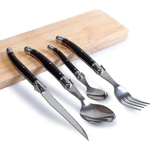 High-Grade Non-Slip Stainless Steel Western Tableware Steak Knives, Spoons, and Forks Coffee round Spoon