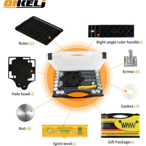 High Precision Tile Hole Locator Adjustable Tool Set Masonry Glass Fixed Angle Measuring Ruler Universal Angular Template