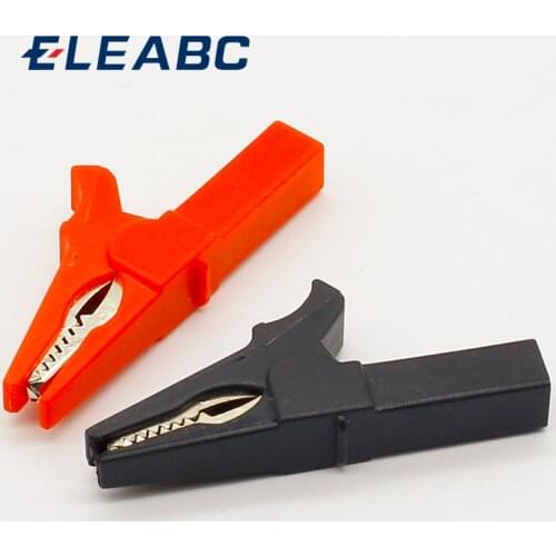 Sale 2PCS Battery Test Clip 55MM HV Alligator Clip For Banana Plug 4mm Multimeter Pen Cable Probes Crocodile Clip
