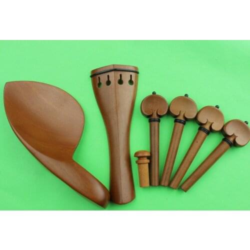 1 set high quality jujube wood violin fittings 4/4, Violin Parts Accessories