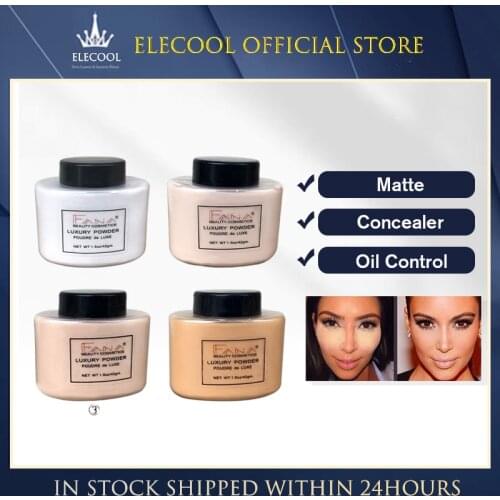 1Pc Natural Face Makeup Smooth Skin Long-lasting Loose Powder Oil Control Waterproof Mineral Fixed Make Up Setting Powder TSLM1