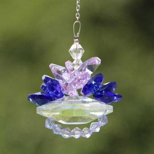 1PCS Hanging Chakra Crystal Suncatcher Necklace Rainbow Maker Home Wedding Decoration