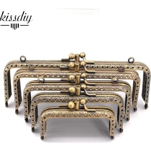 10pcs Double layer DIY Metal Frame Purse for Clutch Coins Bag Handle Kiss Clasp Lock Accessories For Bag 8.5/10.5/12.5/15/18