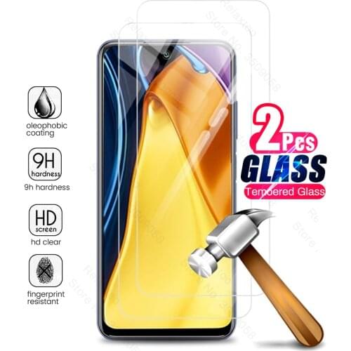 2pcs full cover tempered glass for xiaomi pocophone poco poko little m3 m 3 pro m3pro 5g 2021 6.5'' phone screen protectors film