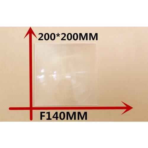 5 pcs quare Fresnel Lens 200*200MM Focal length 140mm Solar energy condenser lens Easily ignited the wood,High pervious to light