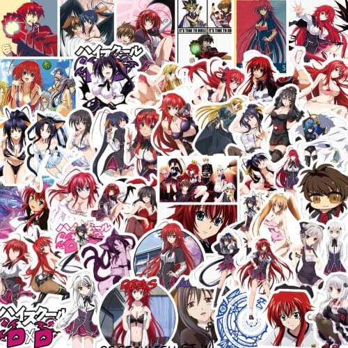 50PCS Demon High School DXD Stickers Anime Waifu Hentai Sexy Girls for Motorcycle Skateboard Laptop Guitar Suitcase Sticker