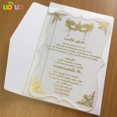 Cheap acrylic card with envelope