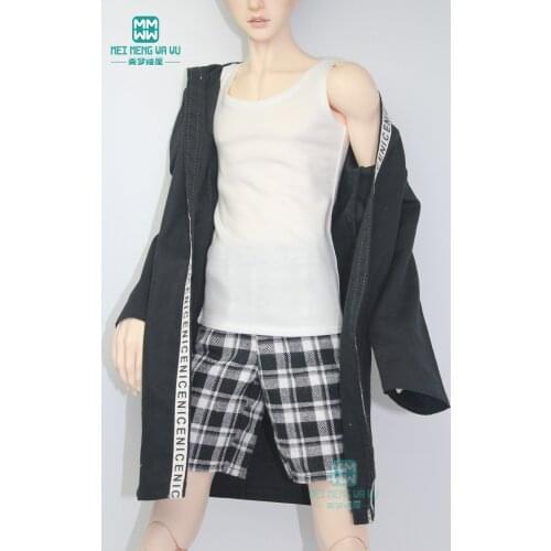 BJD accessories doll clothes for 70cm BJD doll fashion letters with coats, vests, shorts