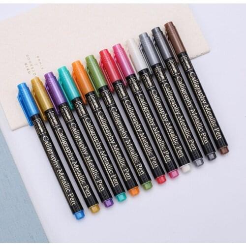 Album metal gel cute kawaii pen graffiti black cardboard color paint kawai back to pens all for school supplies stationery set